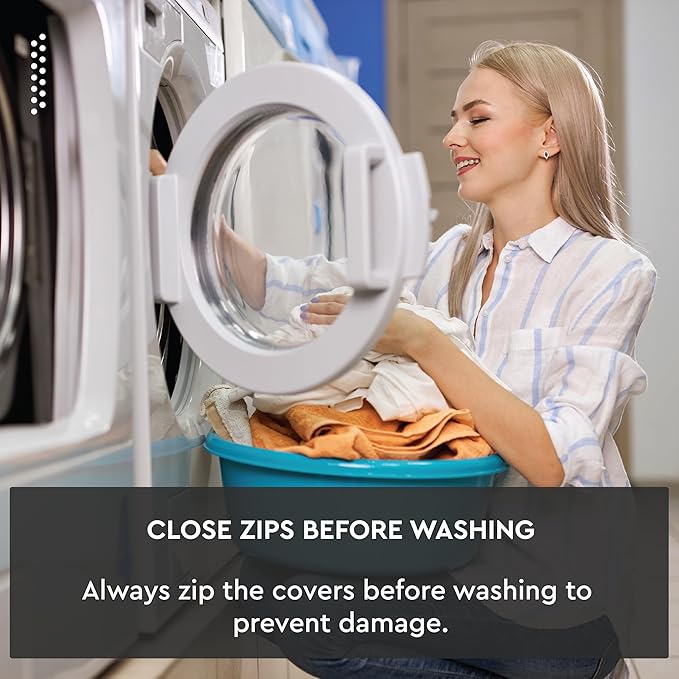 Encasa XO Throw Pillow Covers 24x24 in Set of 4 Scotch Blue | No Inserts | Cotton Pillow Covers for Living Room, Bed, Sofa, Couch | Decorative Cushion Covers with Improved Zipper