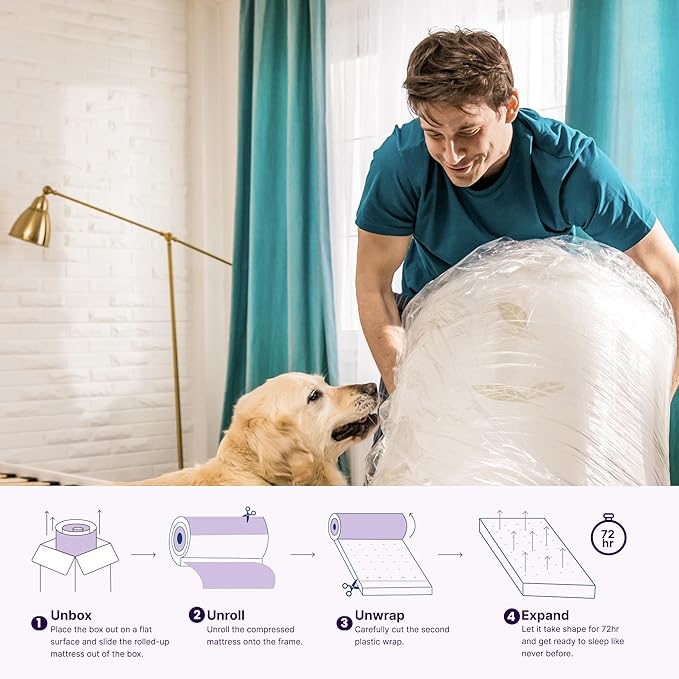 NapQueen Twin XL Size, 12 Inch Anula Green Tea Infused Memory Foam Mattress, Bed in a Box, CertiPUR-US Certified Mattress