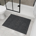Ottomanson 2'7" x 3' Ultra-Thin Entryway Rug - Durable Non-Slip Mat for High-Traffic Areas - Fits Under Doors for Easy Entry - Ideal for Front Door, Hallway, Kitchen, Bathroom & Mudroom, Black