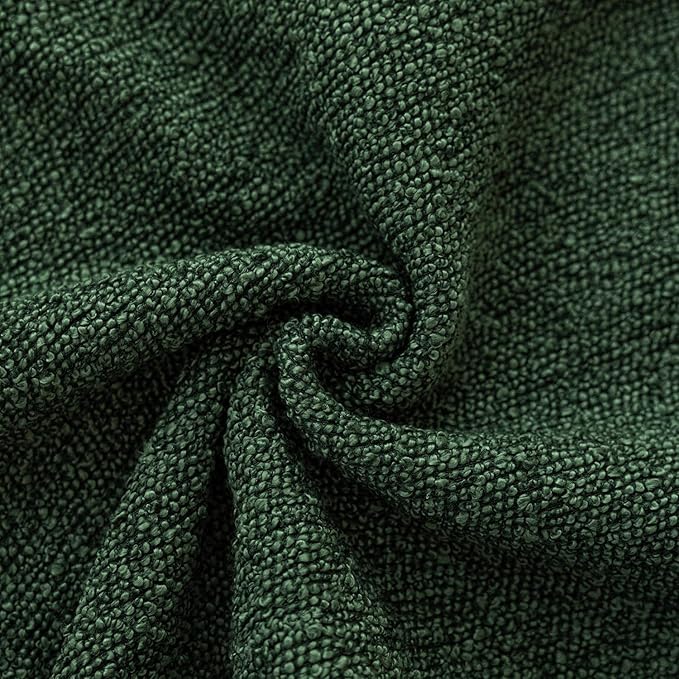 Foindtower Decorative Textured Boucle Throw Pillow Covers Accent Solid Lumbar Pillow Cases Neutral Cozy Couch Cushion Case for Chair Sofa Bedroom Living Room Home Decor 12x20 Inch,1PC,Pine Green