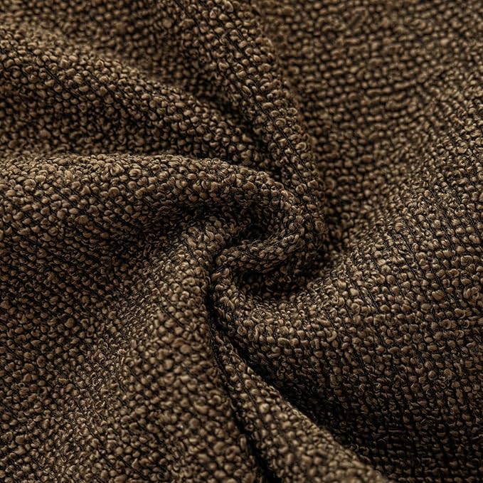 Foindtower Decorative Textured Boucle Throw Pillow Covers Accent Solid Lumbar Pillow Cases Neutral Soft Couch Cushion Case for Chair Sofa Bedroom Living Room Home Decor 12x20 Inch,1PC,Chocolate