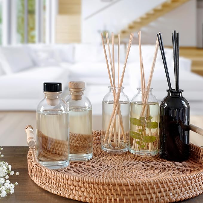 Urban Naturals Cedarwood & Vanilla Reed Diffuser Set | Made with Essential Oils & Real Botanicals | Cedar, Vanilla, Oak and Moss | Made in The USA