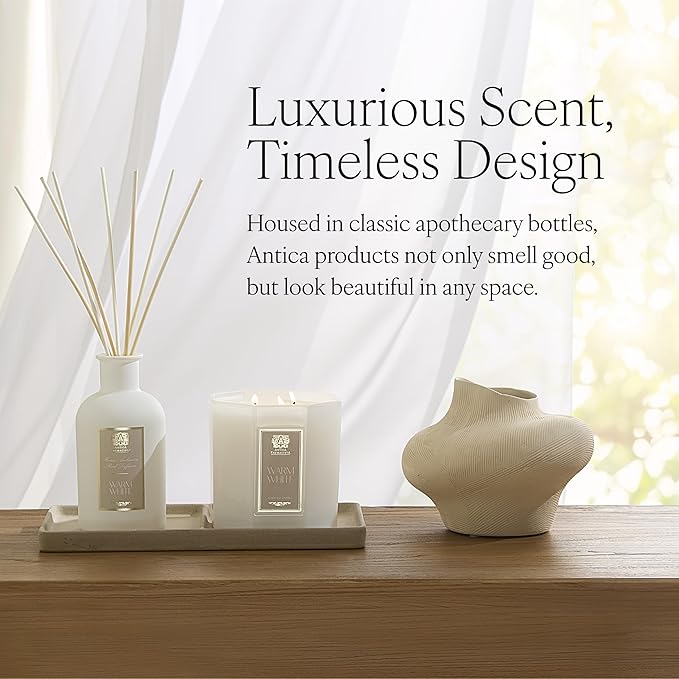 Antica Farmacista Three-Wick Candle - Decorative Home Candle - Long-Lasting & Premium Scented - Luxury Gift - Warm White, 9 oz