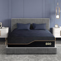 EGOHOME 14 Inch Full Memory Foam Mattress for Back Pain, Cooling Copper Gel Bed in a Box, Foam Made in USA, CertiPUR-US Certified, Therapeutic Medium Firm, Double 54x75x14 Black