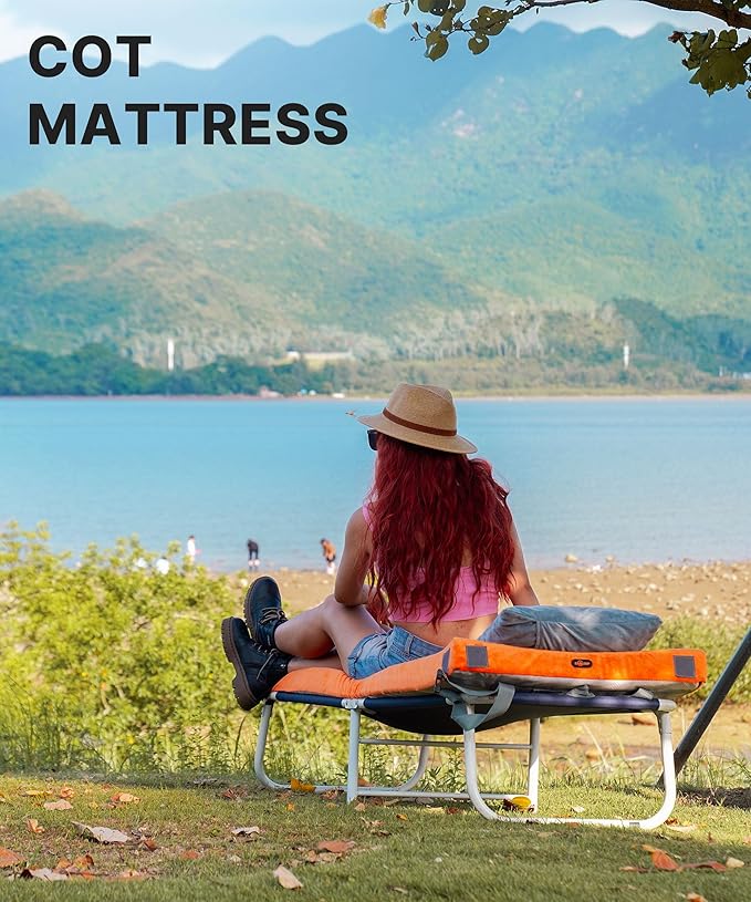 3 Inch GAIALOOP Thick Memory Foam Camping Mattress Sleeping Pad [Car/Tent/Cot] Glamping Portable Floor Mat Roll Up Futon Mattress for Guests Sleepover