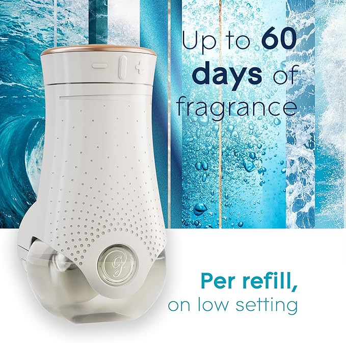 Glade PlugIns Refills Air Freshener, Scented and Essential Oils for Home and Bathroom, Aqua Waves, 6.7 Fl Oz, 10 Count (Packaging May Vary)