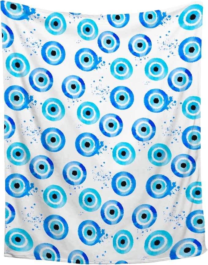Evil Eye Blanket | Magic Plush Throw Blanket for Toddlers & Kids | Ultra Soft, Cozy & Lightweight | 30"x40" - Toddlers/Pets Size