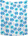 Evil Eye Blanket | Evil Eye Decor Gifts | Magic Evil Eye Plush Throw Blanket for Toddlers Kids | Ultra Soft Cozy Lightweight Blanket for Couch Sofa Room | 50"x60"-Teens/Travel Size
