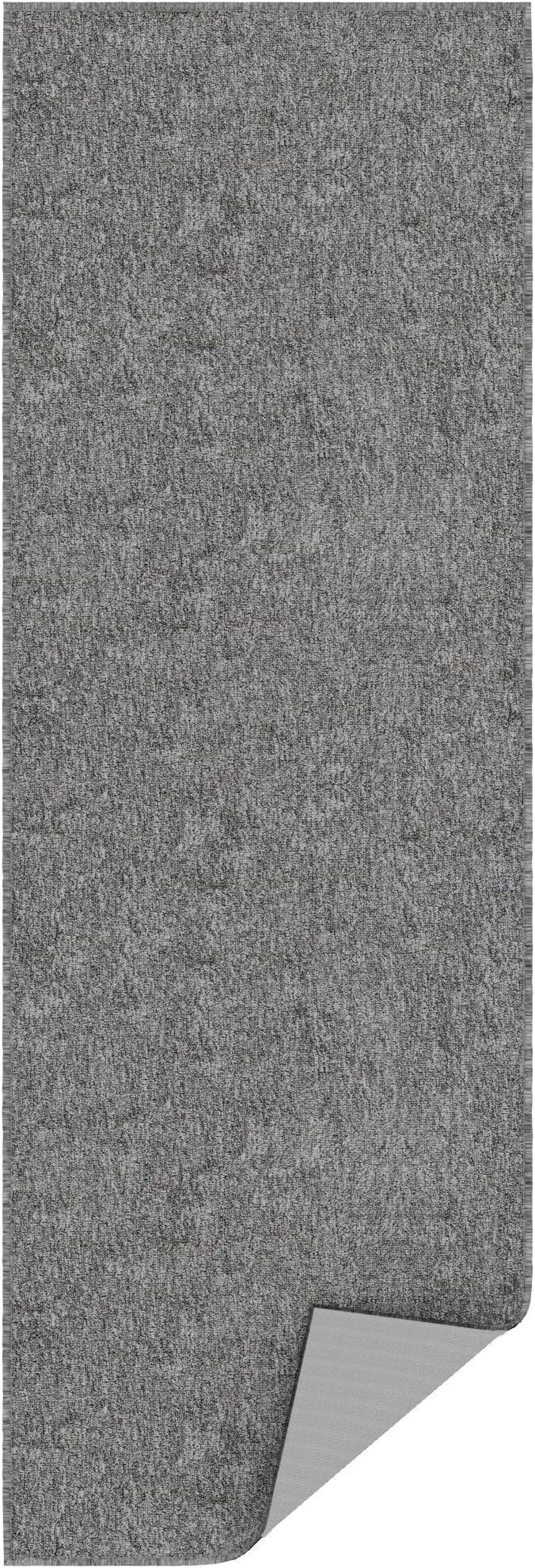 Ottomanson 2'7" x 10' Ultra-Thin Hallway Runner Rug - Durable Non-Slip Carpet for High-Traffic Areas - Fits Under Doors for Seamless Entry - Ideal for Kitchen, Entryway, Bedroom & Living Room, Gray