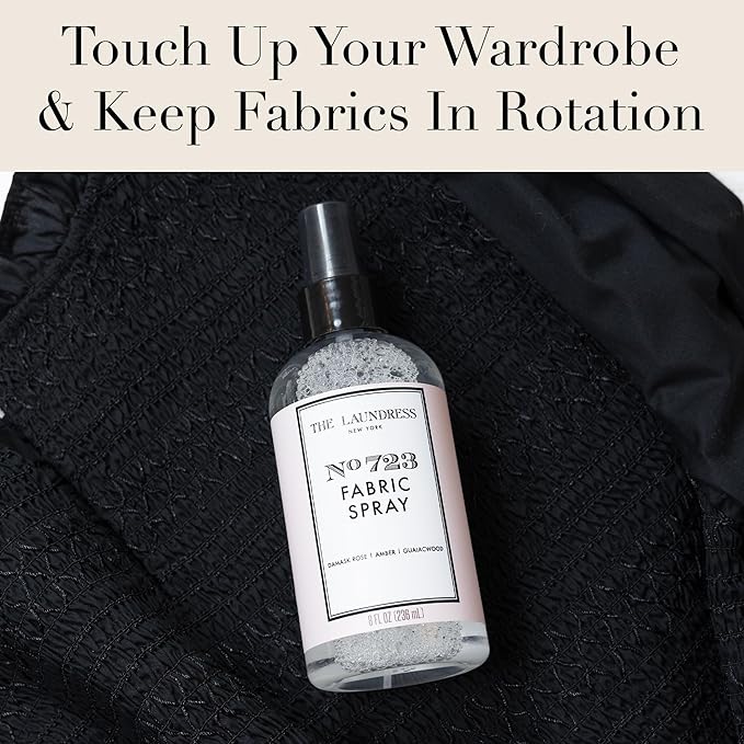 The Laundress No. 723 Fabric Spray, Wrinkle Release, Upholstery & Linen Spray, Fabric Refresher, Rose Inspired Scent, 8 Fl Oz