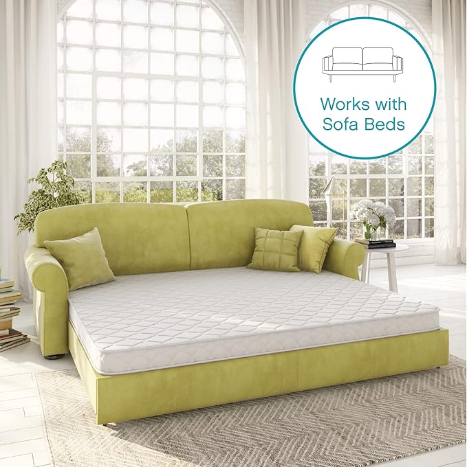 Classic Brands 4.5-Inch Cool Gel Memory Foam Replacement Mattress for Sleeper Sofa Bed Queen, Plush