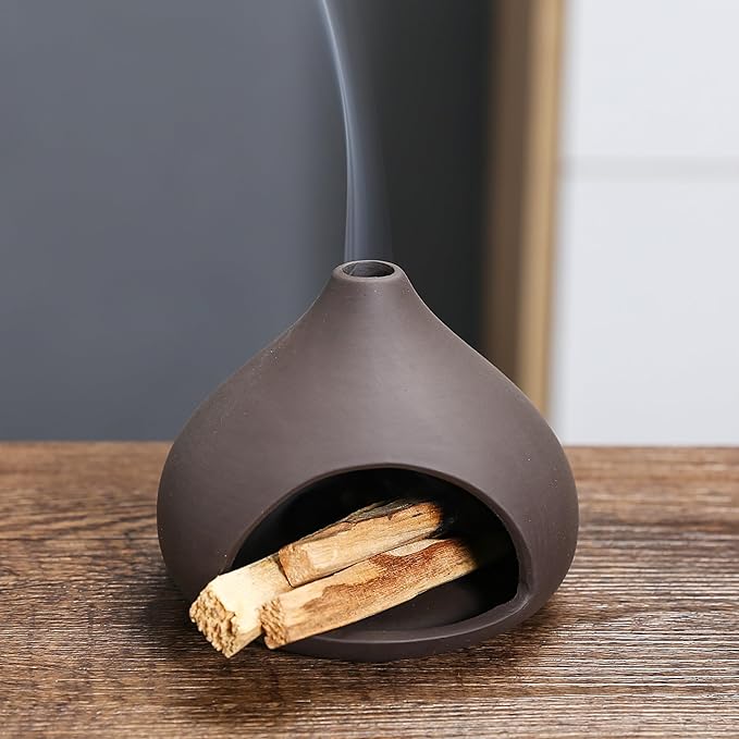 Palo Santo Burner, A mini Chimney for Burning Palo Santo Sticks and sage, Chimeneas Incense Holder, Cone Burner, Smudge Bowls for Yoga and Meditation Rooms, Incense Bowls