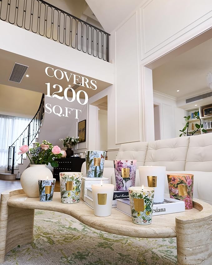 M&SENSE Rosemary Eucalyptus Scented Candle Home Decor, Natural Soy Wax,14.1oz 60 Hours Long Lasting Slow Burning, Aromatherapy Fall Winter Candle for Stress Relief