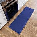 Ottomanson Hallway Runner Rug 20" x 59" Non Slip Solid Area Rugs Easy to Clean Laundry Rug Runner Durable & Pet Friendly Floor Carpet Runners for Hallways Entryway Living Room Kitchen, Navy