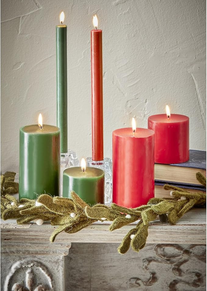 tag Color Studio 12" Straight Taper Unscented Smokeless Paraffin Wax Candle Hunter Green Burn Time 12 hrs Sold in Units of 1 12" Hunter Green