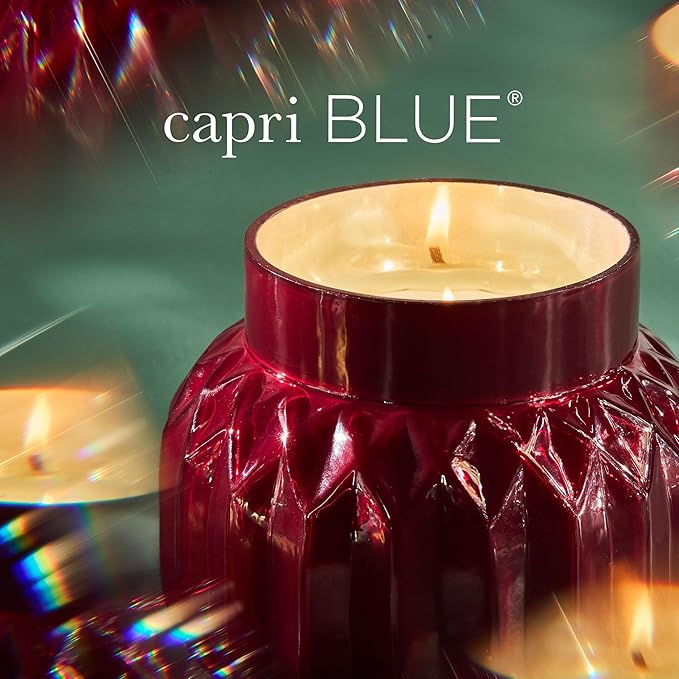 Capri Blue Royal Gem Holiday Candles - Jar Candles - Soy Wax Blend with Glass Candle Holder - Scented Candles for Home (Sugared Spice Twist, 8 oz)