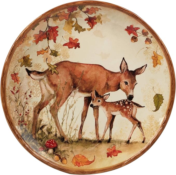 Certified International Pine Forest 10.5'' Dinner Plates, Large, Multicolor, Set of 4
