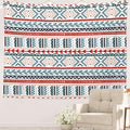 Batmerry Beige Abstract Stripe Tapestry, Wall Art Hanging Decoration Polyester Fiber White Ruffled Around for Dorm Room Bedroom Living Room, 59.1x82.7 inches