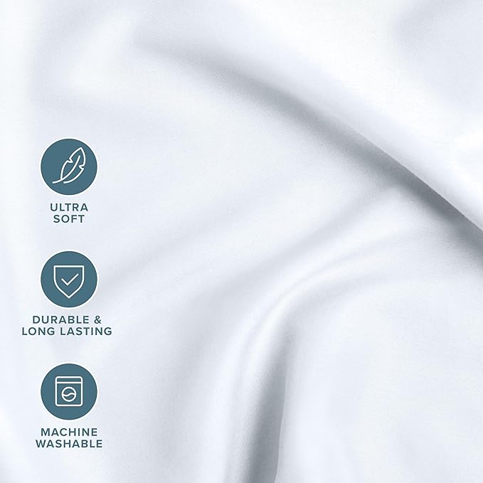 Bare Home Bed-in-A-Bag 5 Piece Comforter & Sheet Set - Twin - Goose Down Alternative - Ultra-Soft 1800 Premium Bedding Set (Twin, Grey/Grey)