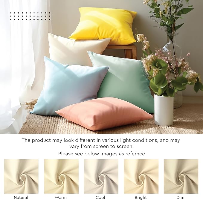 Encasa XO Throw Pillow Covers 20x20 in Set of 2 Scotch Blue | No Inserts | Cotton Pillow Covers for Living Room, Bed, Sofa, Couch | Decorative Cushion Covers with Improved Zippers