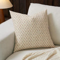 Floral Pillow Covers 18x18 Pillow Cover Block Print Couch Pillows for Living Room Decorative Neutral Accent Throw Pillow Covers, 1PC, Cognac Brown