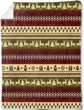 Vintage Christmas Decorative Throw Blanket, Reindeer Snowman Tree Print Decoration, Soft Flannel Winter Blankets for Couch Bed Sofa, Holiday Home Decor, Xmas Festival Gifts 50x60 Inch