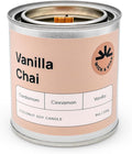 Wick & Star Vegan Non-Toxic, Wood Wick, Natural Coconut Soy Wax Aromatherapy Candle, Clean Burning (Vanilla Chai)