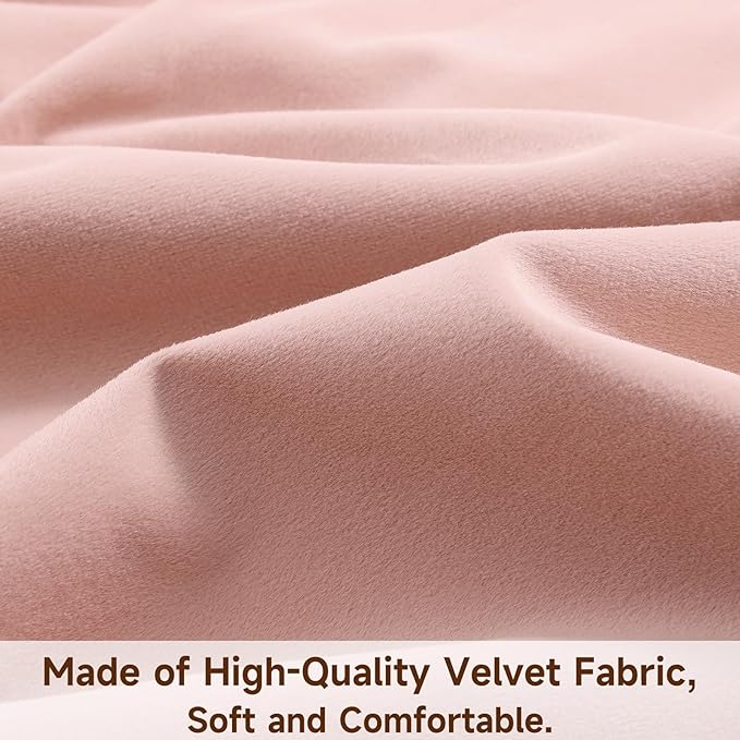 Mecatny Set of 4 Velvet Throw Pillow Covers 20x20, Soft Colorful Accent Decorative Couch Pillow Covers for Sofa Bedroom Living Room, Blue/Pink