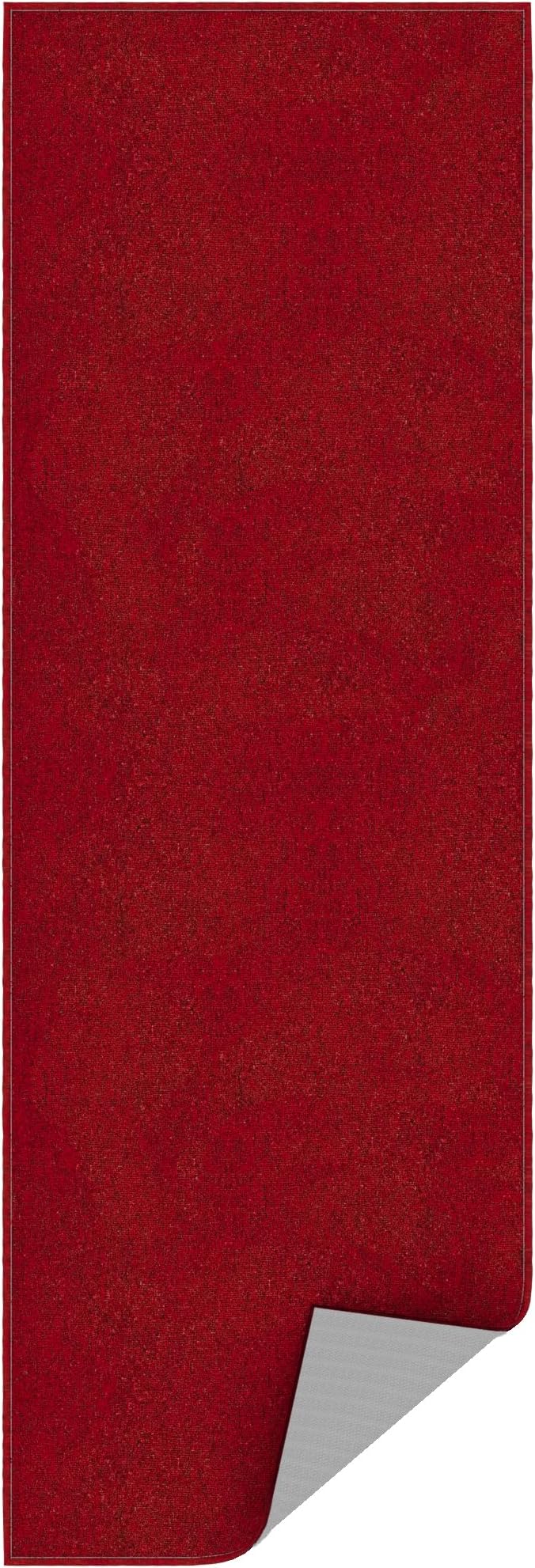Ottomanson 2' x 6' Ultra-Thin Hallway Runner Rug - Durable Non-Slip Carpet for High-Traffic Areas - Fits Under Doors for Seamless Entry - Ideal for Kitchen, Entryway, Bedroom & Living Room, Red