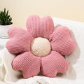 Sioloc Flower Shaped Throw Pillow, Fun Daisy Pillow, 15.7" Pink Flower Pillow Cute Decorative Seat Cushion Aesthetic Flower Plush Pillows for Bed Sofa Chair