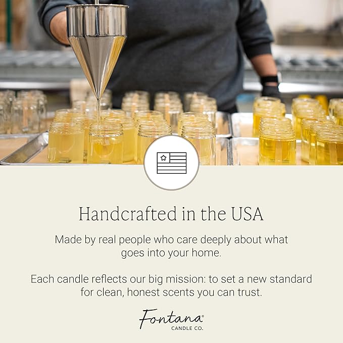 Fontana Candle Co Wood Wick Beeswax Jar Candles, Spiced Latte - Made with Coconut Oil & Pure Essential Oils – Clean Burn, Long Lasting and Non-Toxic Candles for Home & Room Decor