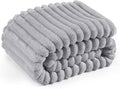 Bedsure GentleSoft Grey Throw Blanket for Couch - Cozy Soft Blankets for Women, Cute Small Fleece Throws for Girls, Light Grey, 50x60 Inches