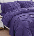 LANE LINEN Cal King Size Comforter Set - 7 Pieces Cal King Size Bed in A Bag, King Bedding Sets with Comforters, Sheets, Pillowcases & Shams, Bedding Set - Purple