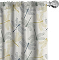 Ambesonne Dragonfly Curtains, Colorful Silhouettes of Exotic Insects Open Wings Beauty of Nature, Window Treatments 2 Panel Set for Living Room Bedroom, Pair of - 28" x 95", Green Mustard