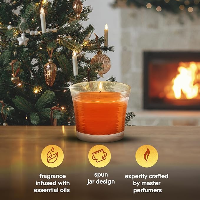 Glade 1-Wick Scented Candle Jar, Pumpkin & Ginger, Air Freshener Infused with Essential Oils, 4.08 Oz, 2 Count