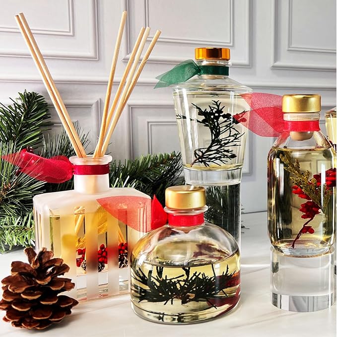 LOVSPA Reed Diffuser Set, Uplift Pomegranate Citrus Scented Oil Diffuser with Sticks, Home Fragrance Accessories for Bathroom Shelf Decor, Aroma Diffusers for Home or Office Desk, USA Made
