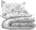EcoPure Martex Comfort Wash 3-Piece Print King Size Comforter Set – 100% Organic Cotton - All-Season - Breathable & Lightweight – Easy Care – Meadow Walk