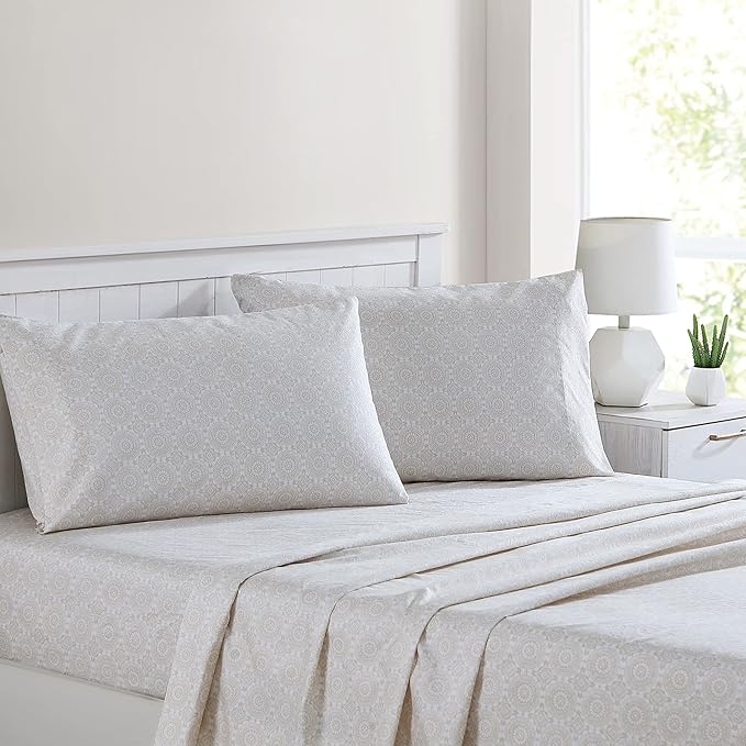 Modern Threads Printed 4-Piece Extra Soft Bedding Sheets & Pillowcase Set, Deep Pocket up to 16 inch Mattress Abella Full