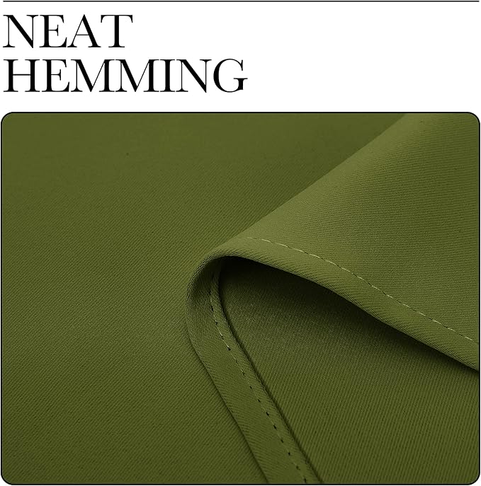 NICETOWN Window Curtain Panels, Christmas Window Decoration Thermal Insulated Solid Grommet Blackout Draperies/Drapes for Bedroom (1 Pair, 34 by 54-inch, Olive Green)
