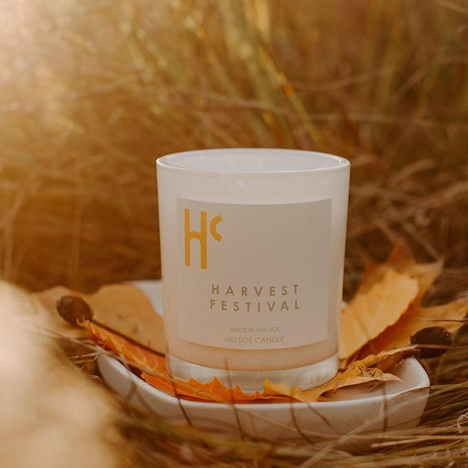 Long-Lasting Harvest Festival Fragrance - Single Wick Scented Candles - Up to 60 Hour Burn Time, Cruelty-Free Soy Candle Wax Blend - Pumpkin Fragrance, Notes of Amber & Orange (9 oz)