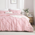 Andency Pink Comforter Set King(104x90Inch), 3 Pieces Soft Lightweight Cute Pinch Pleat Bedding Comforters & Sets, All Season Western Warm Down Alternative Bed Set for Girls Women