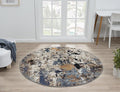 Keen Home Design Area Rugs - 10ft Round Non-Shedding, Abstract Rugs for Kitchen, Living Room, Bedroom, Dining Room, Entryway - Size: 10' Round, Multi