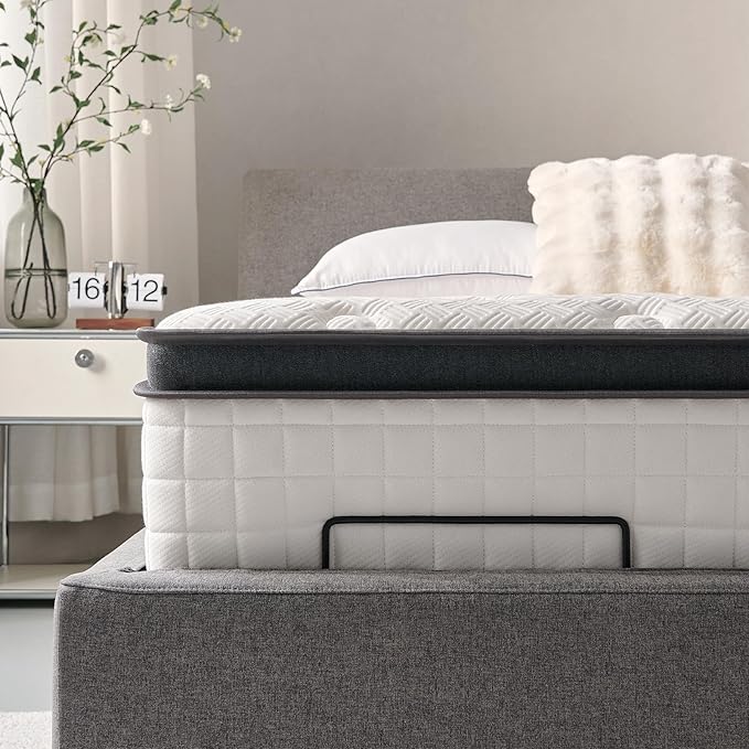 Queen Mattress 14 Inch, Hybrid Queen Size Mattress in a Box, Medium Feel, 3 Layer Premium Foam with Pocket Springs for Motion Isolation and Pressure Relieving, 80"x60"x14", 100-Night Trial