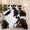 Tailor Shop Black White Cow Print Comforter Set Full, Western Farmhouse Cow Print Bedding in A Bag, Rustic Cowhide Comforter Set with 2 Matching Pillowcases Bedroom Decor…