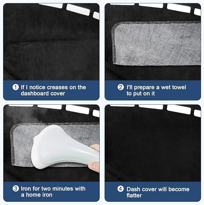 Dashboard Cover Mat Custom Fit for Hyundai Sonata 2011 2012 2013 2014 Dash Cover Nonslip Dash Mat Protector Sunshade No Glare Black