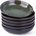 LERATIO Large Pasta Bowls,38oz Ceramic Pasta Bowls,9.0" Reactive Glaze Pasta Bowl Set of 4,Microwave & Dishwasher,Oven Safe,Wide Serving Bowls for Salad,Pasta,Fruit,Scratch Resistant-Green