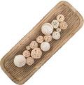 Hanobe Wood Decorative Bowl for Centerpiece: 22" Large Farmhouse Dough Bowls for Entry Way Table Rutsic Long Coffee Table Decor for Kitchen Entryway