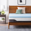 LUCID 2-Inch Ventilated Gel Infused Memory Foam Mattress Topper - Twin XL