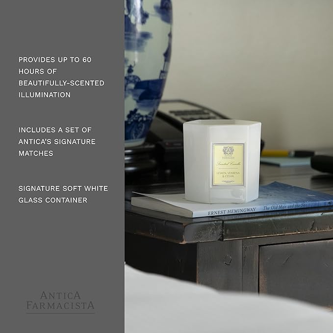 Antica Farmacista Three-Wick Candle - Decorative Home Candle - Long-Lasting & Premium Scented - Luxury Gift - Lemon, Verbena & Cedar, 9 oz