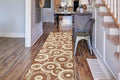 Custom Length Cut to Size Modern Farmhouse Carpet Runner Rug for Hallways, Non Slip Rubber Backed, 31 inch Wide X Customized Length, Geo Brown, 31 inch X 20 feet